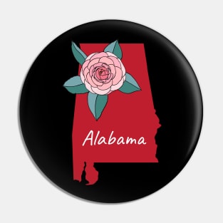 Alabama State Flower Camellia Pin