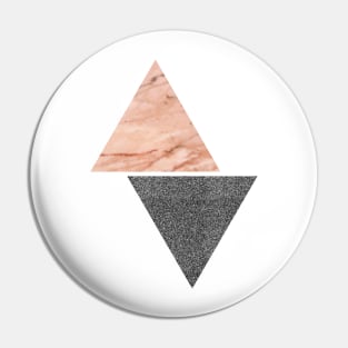 Pink marble and gun metal glitter Pin