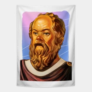 Ancient Philosopher Socrates illustration Tapestry