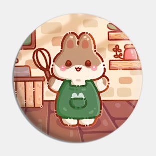 Bunny Baking with background Pin