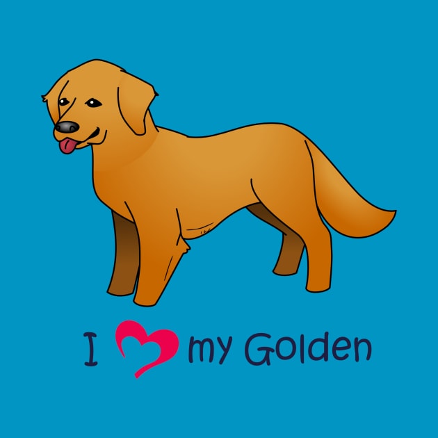 I <3 my Golden by Ashkerdoodles