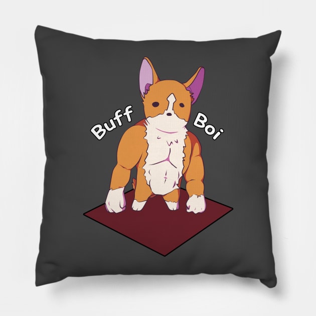 Buff Corgi Pillow by Grumpysheep