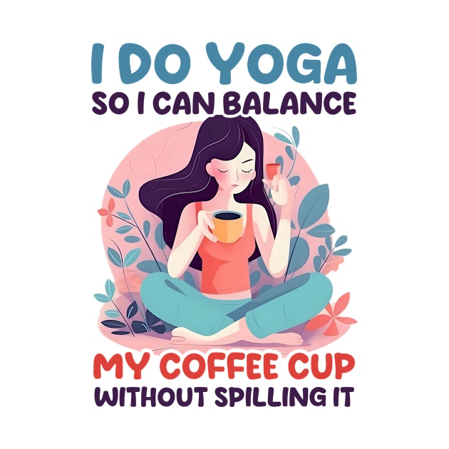 Funny Yoga Lover Shirt | Balance Coffee Without Spilling by Gawkclothing