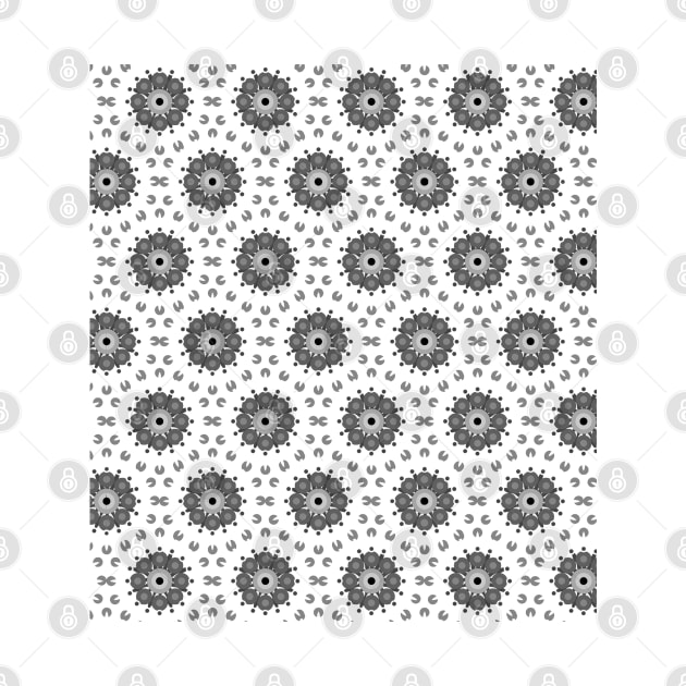 Grey flower pattern by Spinkly