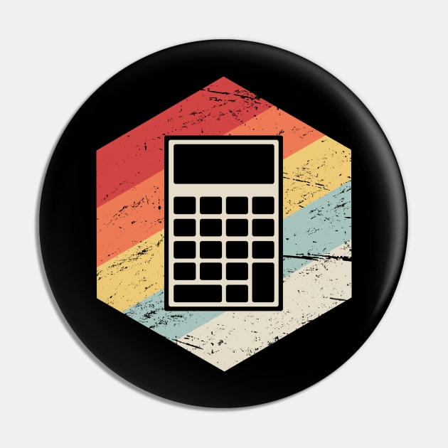 Retro Calculator | Accountant Pin by MeatMan