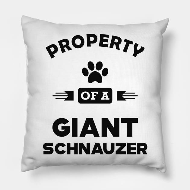 Giant Schnauzer - Property of a giant schnauzer Pillow by KC Happy Shop