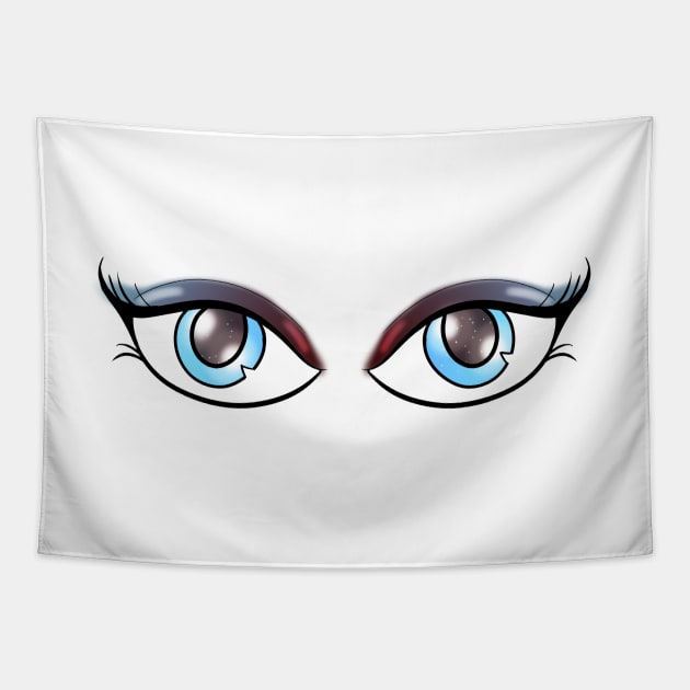 Seductive Eyes  - Face Mask Tapestry by PorinArt