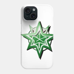 Green Abstract Star Emblem Graphic No. 504 Phone Case