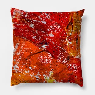 Paint Splatter Abstract Art Pillow