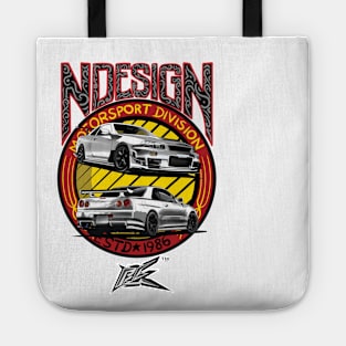 nissan skyline gtr white Tote