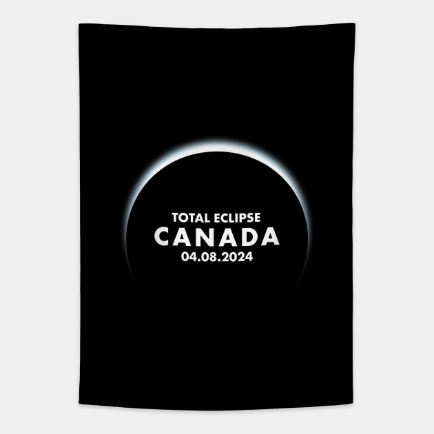Total Solar Eclipse 2024 Canada Tapestry by Mclickster