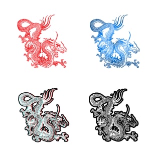 Chinese Dragons Sticker Pack T-Shirt