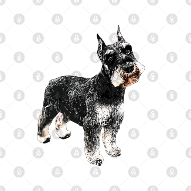 Mini Schnauzer Miniature Beauty by ElegantCat