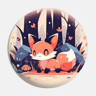 A cute little fox in the forest Pin