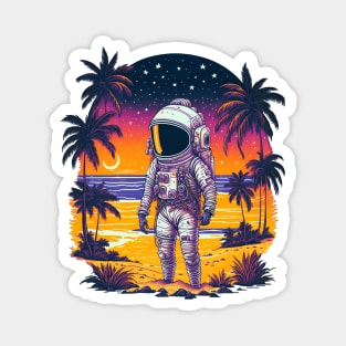 Astronaut on a Beach Magnet