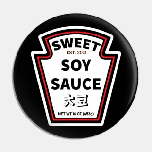 Sweet Soy Sauce Label Costume Pin