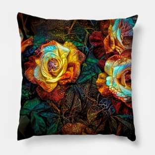 Fractal roses Pillow