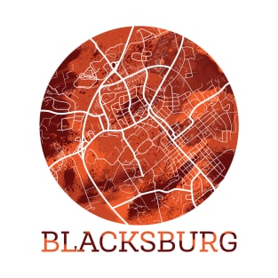 Blacksburg VA Map T-Shirt