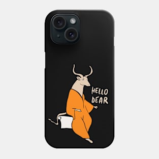 Cute Minotaur Saying Hello Dear Phone Case