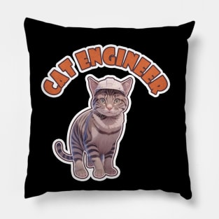 Cat Engineer Pillow