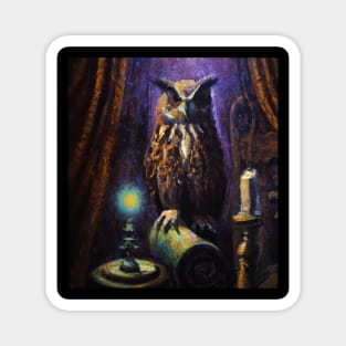 Owl Awaits His Letter Magnet