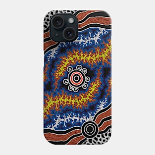 Aboriginal Art - The Heart Of Fire Phone Case