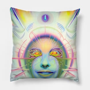 Dosed in the Machine (8) - Trippy Psychedelic Art Pillow