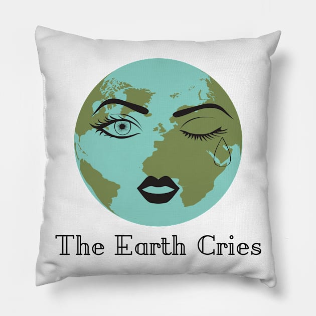 The Earth Cries Pillow by theidealteal