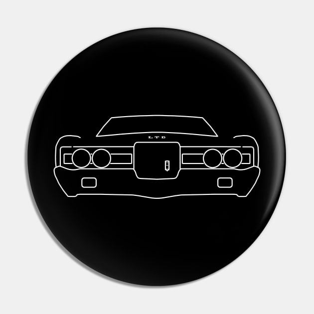 1971 Ford LTD outline graphic (white) Pin by soitwouldseem