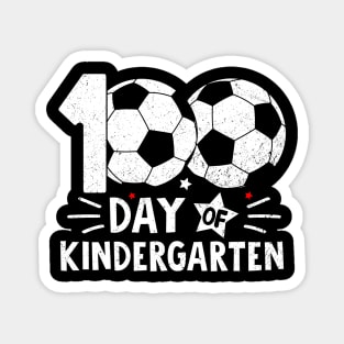 100 Days Of Kindergarten Teacher 100th Day Of School Soccer Magnet