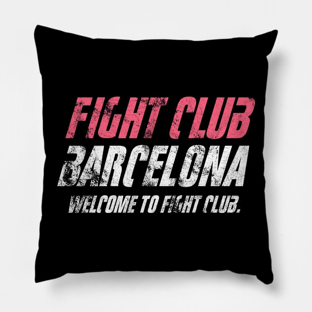 Fight Club Barcelona Pillow by Clathrus