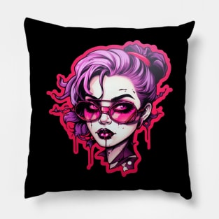 Goth Vampire Girl Pillow