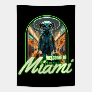 Alien Miami Tapestry