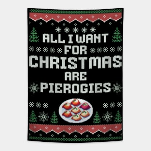 All I Want For Christmas are Pierogies Pierogi Dumplings Sticker Tapestry