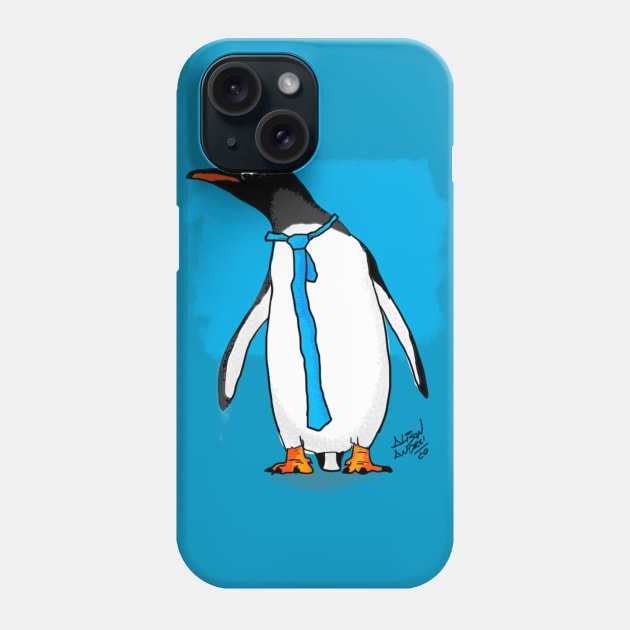 Mr. Penguin Phone Case by Alison Andrei