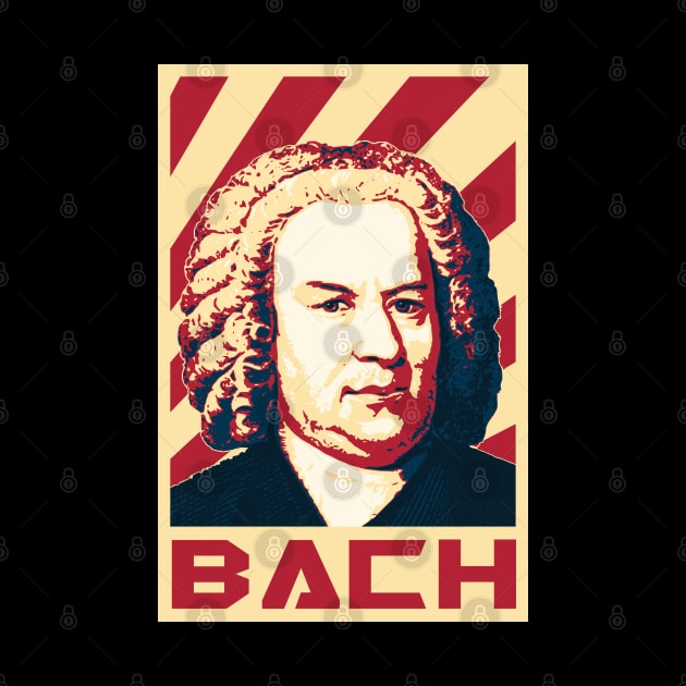 Johann Sebastian Bach Retro Propaganda by Nerd_art