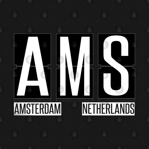 AMS - Amsterdam Netherlands Souvenir or Gift Shirt Apparel by HopeandHobby