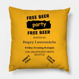 Bogey Lowenstein's Party Invitation Pillow