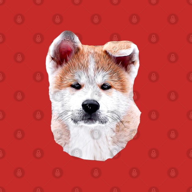 Japanese Akita Inu Puppy Dog by ElegantCat