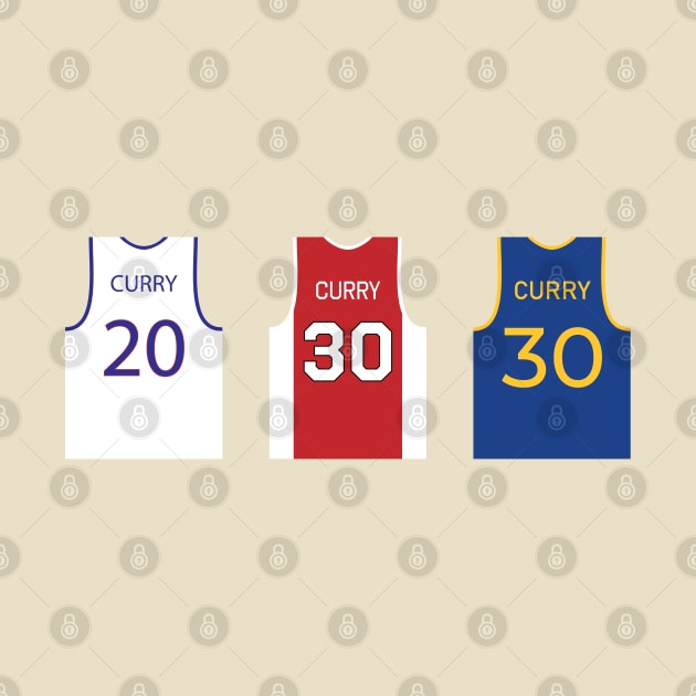 Steph Curry Jersey History by WalkDesigns