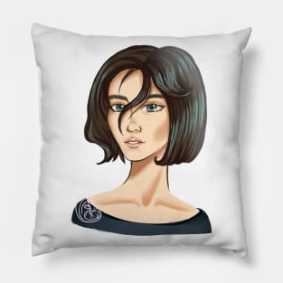 Cute anime japanese girl Pillow