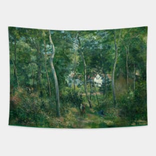 Edge of the Woods Near L'Hermitage, Pontoise  by Camille Pissarro Tapestry