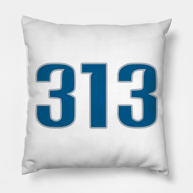 Detroit LYFE the 313!!! Pillow by OffesniveLine