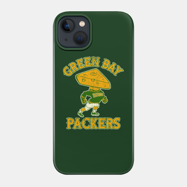 Retro Style Green Bay Packers Cheese Head - Green Bay Packers - Phone Case