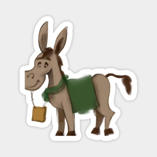 Cute Mule Drawing Magnet