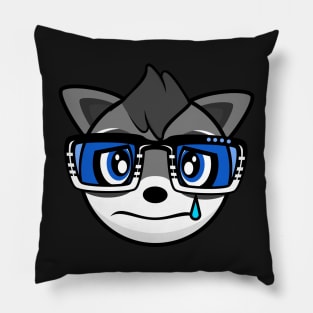 Crying Raccoon Rocky Pillow