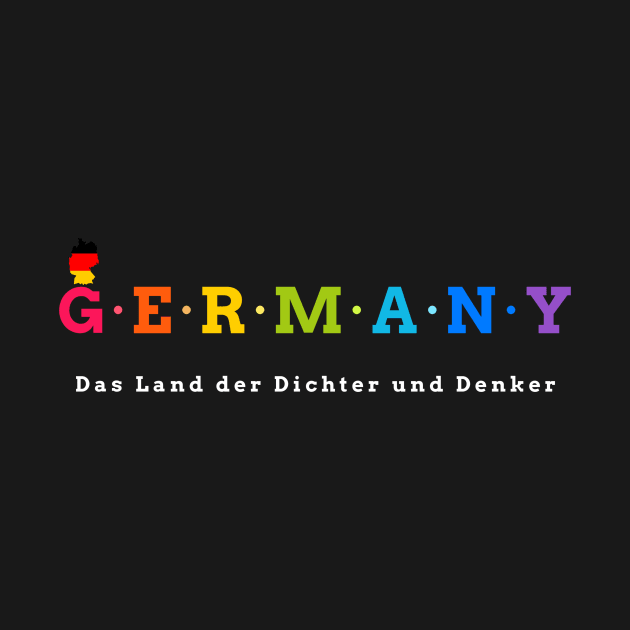 Germany, The Land of Poets and Thinkers (Flag Version) by Koolstudio