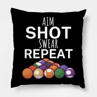 Aim shot swear repeat Pillow