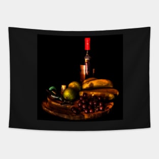 Wine And Fruit Still-Life Tapestry