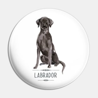Black Labrador Pin